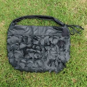 Feathered fringe boho bag